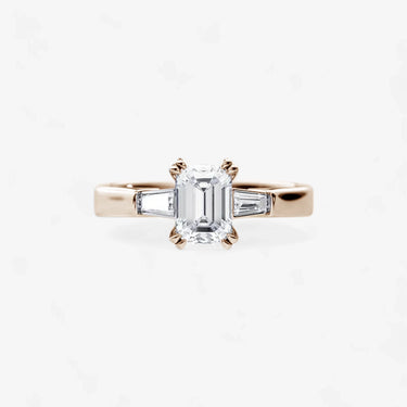 Emerald Cut Three Stone Engagement ring