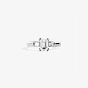 Emerald Cut Three Stone Engagement ring - Evergleam Jewelry
