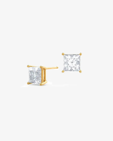Unique Diamond Earrings 14K White Gold Lab Diamonds Earring Studs VVS Diamond Earrings - Evergleam Jewelry