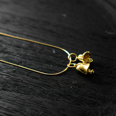 Minimalist Birth Flower Necklace – Customizable Snake Chain with 18K Gold Floral Charms