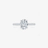 Lab-Grown Diamond Engagement Ring with Side Accents-Oval - Evergleam Jewelry