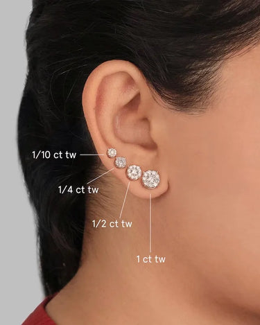 Round Lab Grown Diamond Studs - Evergleam Jewelry
