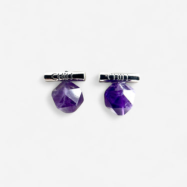 Amethyst Birthstone Stud Earrings – February Stone • 10mm Gemstone • 925 Sterling Silver Post • Minimal Unisex Jewelry
