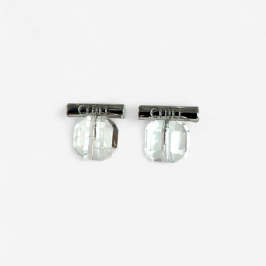 Clear Quartz Birthstone Earrings – April Crystal Studs in Gold or Silver | Minimalist Handmade Gift