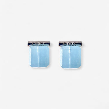 Aquamarine Birthstone Stud Earrings – 925 Silver & 18K Gold Plated | June Gift | Unisex Handmade Gem Jewelry