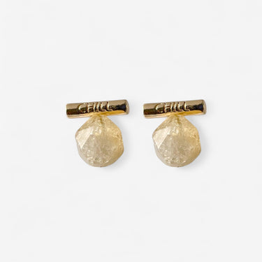 Raw Citrine Stud – November Birthstone