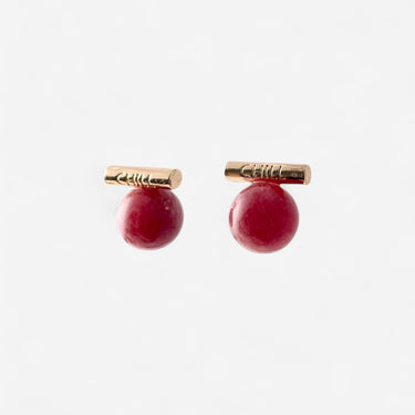 October Birthstone Pink Tourmaline Stud Earrings