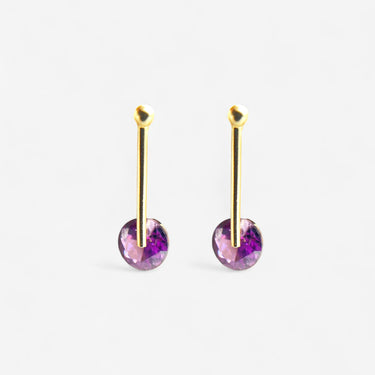 Delicate Birthstone Stud Earrings – 925 Silver with 18K Gold Plating