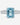A close-up front view of an elegant S925 sterling silver ring featuring a large, rectangular emerald-cut aquamarine-colored cubic zirconia stone, with smaller clear zirconia stones pave-set along the band, against a white background-1