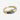 A close-up of a chunky, wavy 18K gold-plated solid copper adjustable ring, featuring flush-set colorful cubic zirconia stones in light blue, dark blue, and clear star shapes, isolated on a white background.-1
