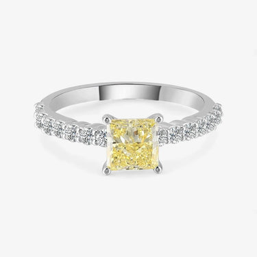 Princess Yellow Lab Grown Diamond Ring - Evergleam Jewelry