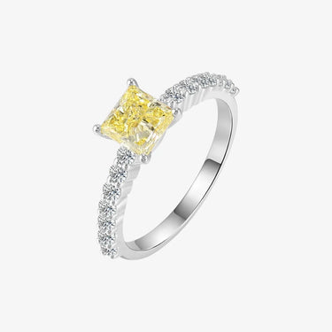Princess Yellow Lab Grown Diamond Ring - Evergleam Jewelry