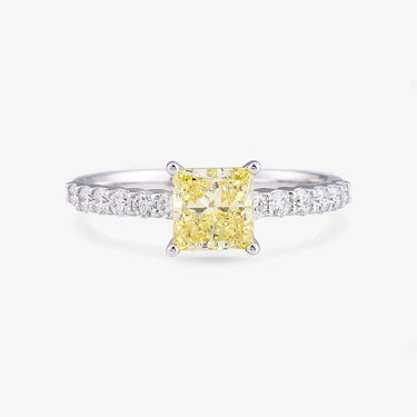 Princess Yellow Lab Grown Diamond Ring - Evergleam Jewelry