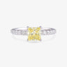Princess Yellow Lab Grown Diamond Ring - Evergleam Jewelry