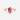 Concept image of a pink hexagonal sapphire bezel ring with split gold-color shoulders, front view.