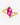Concept image of an elongated pink sapphire in an open geometric gold-color ring setting.