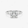 Three Stone Cushion Engagement Ring with Pear - Evergleam Jewelry
