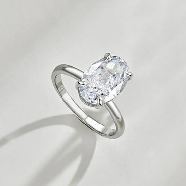 Blonde Oval Cut Solitaire Engagement Ring - Evergleam Jewelry