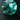 Evergleam Jewelry 11mm round hand-cut teal lab-grown sapphire with a geometric star pattern on a dark background.