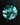 Evergleam Jewelry 11mm round teal lab-grown sapphire with a hand-cut geometric star pattern on a black background.