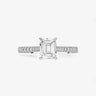 Emerald Cut Engagement Ring with Side Accents - Evergleam Jewelry