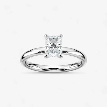 Blonde Solitaire Engagement Ring-Cathedral Setting - Evergleam Jewelry